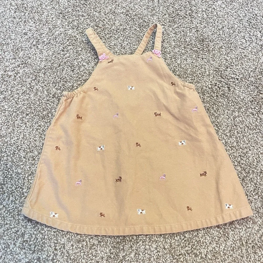 GYMBOREE 2002 Y2K Baby Girl Outfit 6-12 months Vintage 2pc set Dogs Puppy Poodle